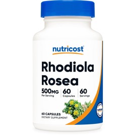 Nutricost Rhodiola Rosea 500mg, 60 Vegetarian Capsules - Gluten Free and Non-GMO Rhodiola Rosea Supplement