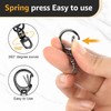 Roctee 50 Pcs Key Clasps Kit Metallic Black, Swivel Keychain