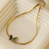 Ankle Bracelets For Women, 14 Gold Plated Waterproof Butterfly Layered