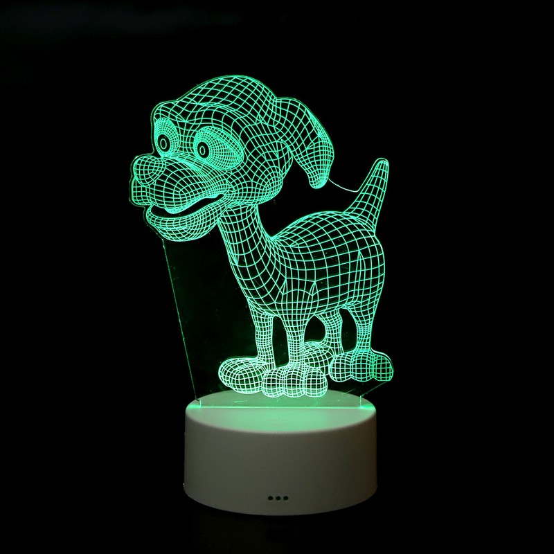 3W 4.5V USB 3D Night Light Touch Control LED Table