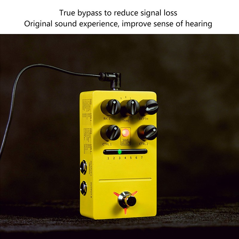 Multi Modulation Pedal Stereo 11 Modulation Effects True Bypass Phase