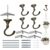 Evsteluo 4 Sets Large Swag Ceiling Heavy-Duty Hooks with Complete