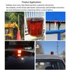Luz de advertencia solar estroboscópica con base magnética fuerte, LED