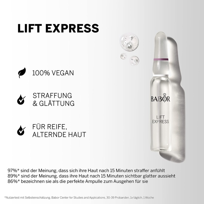 BABOR Lift Express Anti-Ageing Serum Ampoules for the Face, Instant