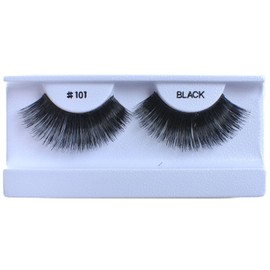 100 Pairs 100% Human Hair False Eyelashes Natural Black #101