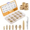 407pcs Brass Threaded Inserts for 3D Printing, M2 M2.5 M3
