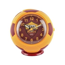 Seven Sveglia al Quarzo AS Roma a forma di Pallone, Rosso Giallo, Bambini e Ragazzi, Squadra di Calcio, Idea regalo per tifosi