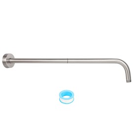 NearMoon Shower Arm, Extra Fixed Arm with Flange, Stainless Steel Wall-Mounted ShowerHead Arm (24 Inch, Brushed Nickel)