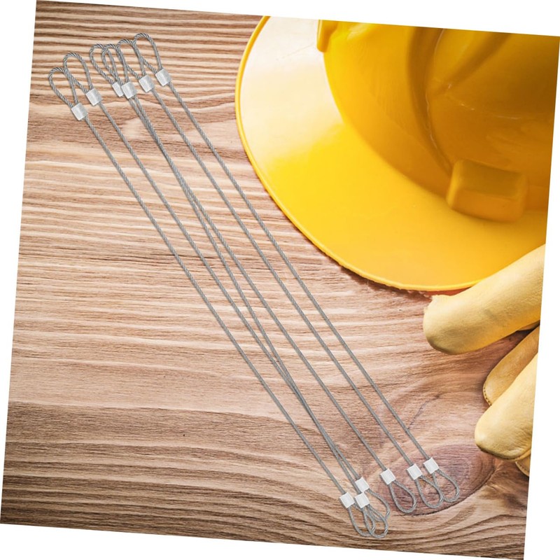 Ciieeo 20pcs Stainless Steel Safety Cables with Loops Antidrop Design