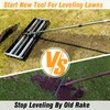 Updated Lawn Leveling Rake with Aluminum Rollers, Stainless Steel 30"x10"