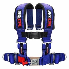 50 Caliber Racing Blue 4 Point Harness with 2" Straps for Cars, Trucks, UTV and Off Road Vehicles [6008-A6]