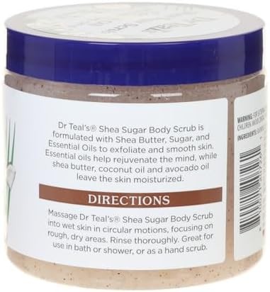 Dr. Teals Shea Sugar Scrub Coconut Oil 19 Ounce Jar