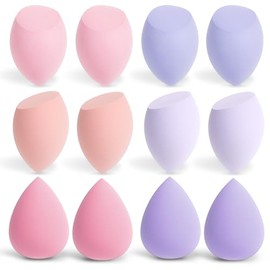 AiQInu 12 Piece Make Up Sponge, Makeup Sponge Set, Beauty Sponge for Liquid Foundation Powder, Foundation Puff Cosmetic Tool