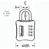 Master Lock 653D Set-Your-Own-Combination 2-inch Padlock, 4-Pack, Color May Vary