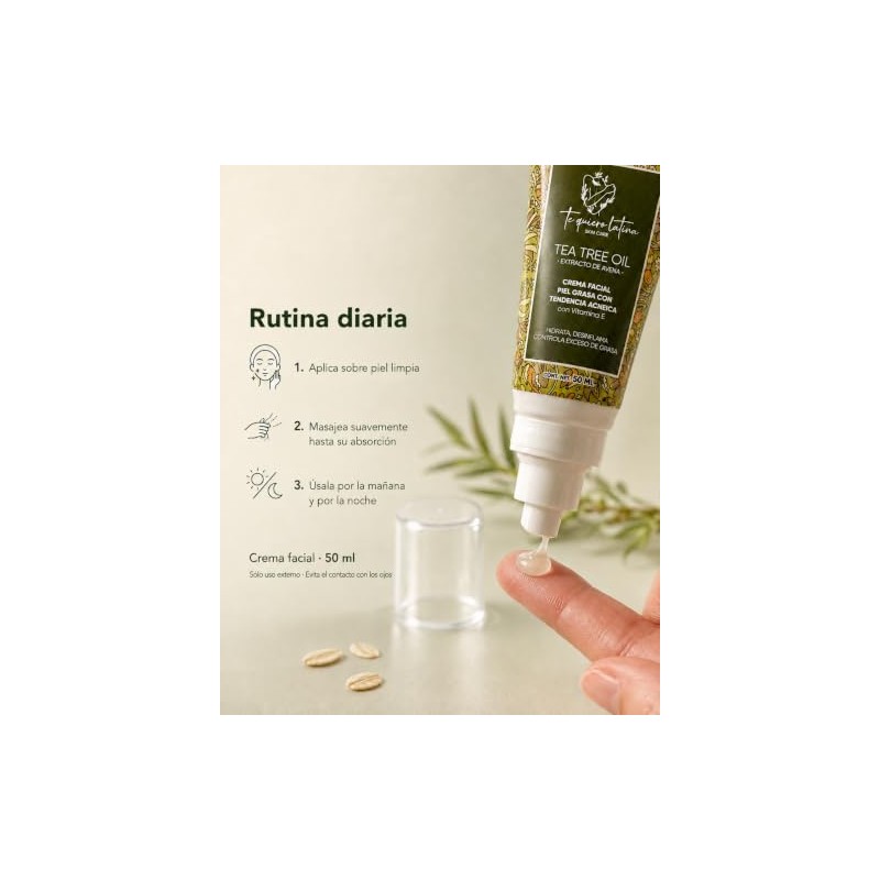 Crema Gel Facial Tea Tree | Control de Grasa |