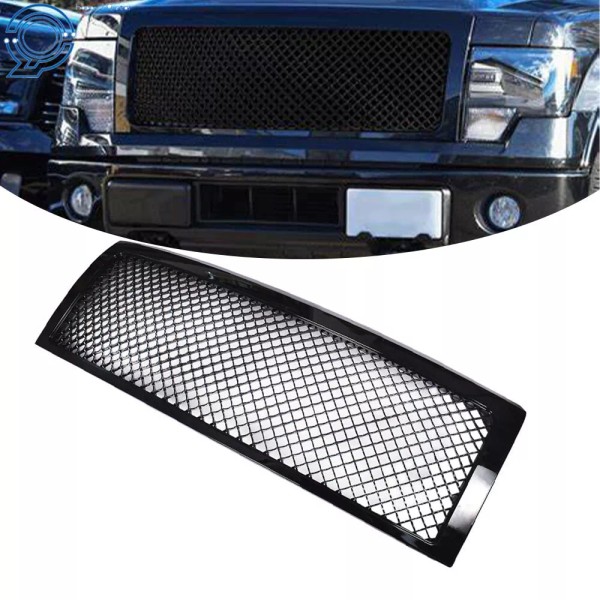 happy19star Front Bumper Center Upper Grille Fit For 2009-2014 Ford