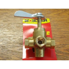 Moeller FUEL LINE TANK SHUT OFF SELECTOR 4 WAY VALVE 114 03330410 1/4" FEMALE BRASS BOAT