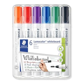 Staedtler Lumocolor 351 WP6 Negro, Azul, Verde, Naranja, Rojo, Violeta 6pieza(s) - Marcador (Negro, Azul, Verde, Naranja, Rojo, Violeta, Multicolor, Blanco, Polipropileno, Alrededor, 2 mm)
