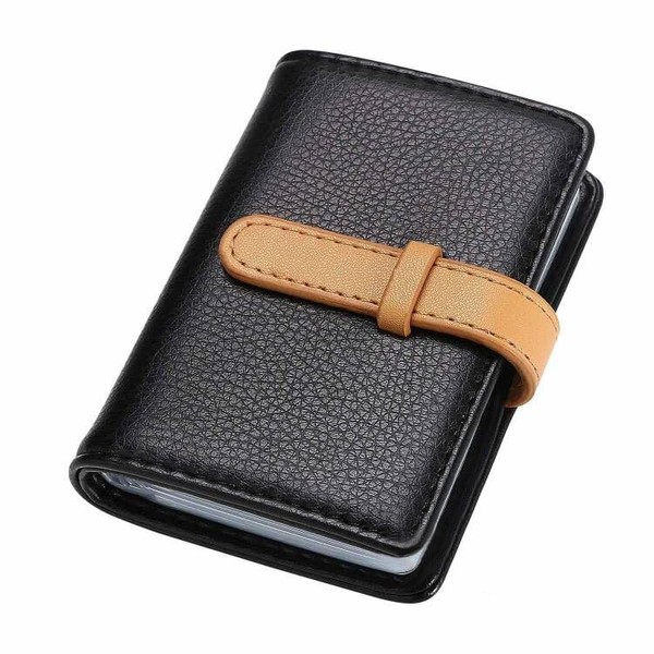 flintronic® Leather Business Card and Credit Card Holder Case for