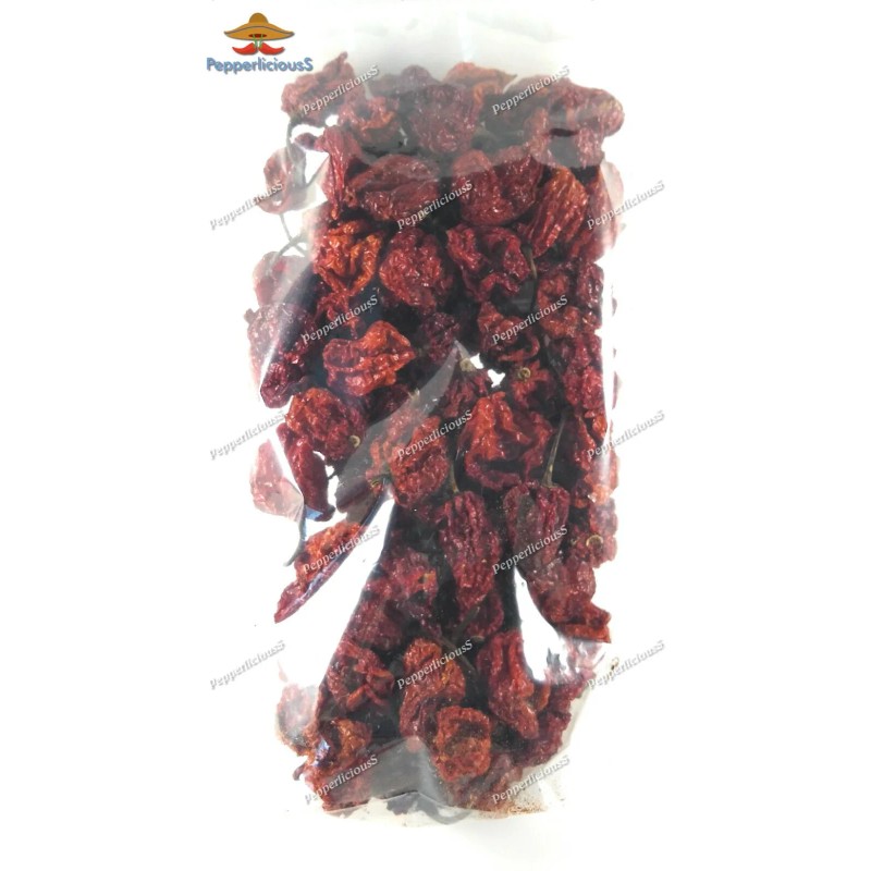 PepperliciousS Pepper Company 100 DRIED CAROLINA REAPER Pods - WORLDS