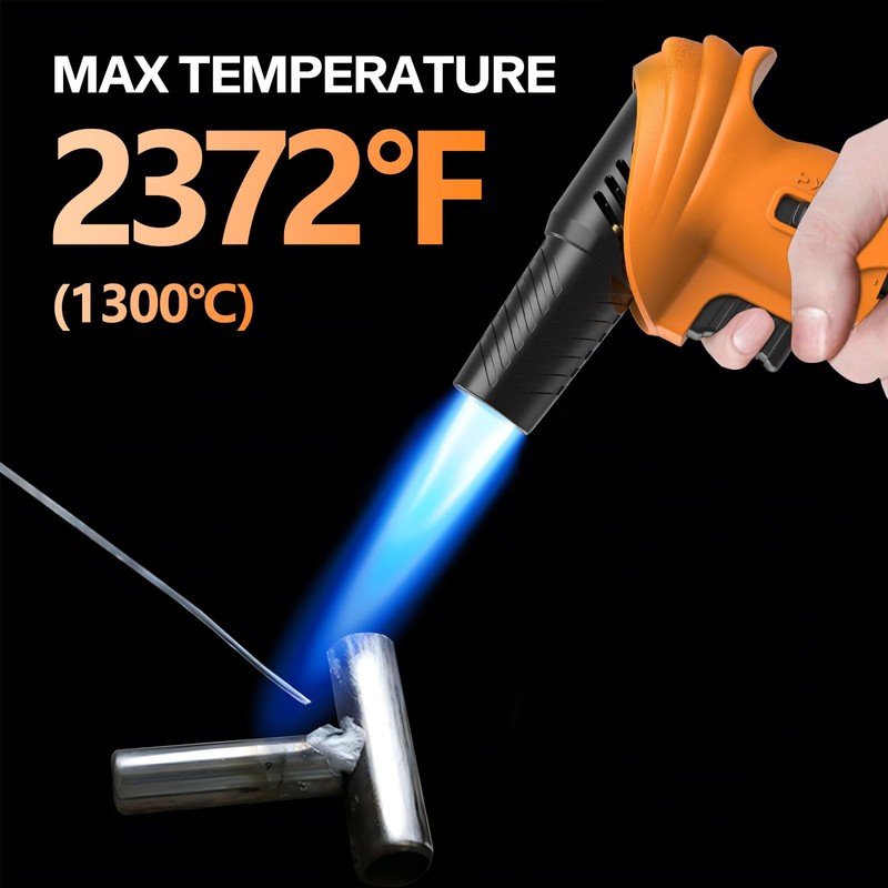 Butane Torch Lighter, 0-90°Rotating Angle Butane Lighter, Refillable Kitchen Torch
