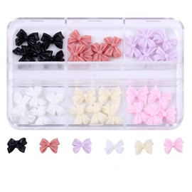 Colorful Bow-Knot Nail Stud Rhinestones Crystal, 3D Bow-Knot Colorful Nail Charms Set for Nail Stones Design DIY Decoration Jewel Stones Nail Art Rhinestones (ZJTP-219)…