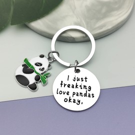 Vadaka Funny Panda Lovers Gift Panda Keychain Panda Charm Jewelry Keychain Animal Lovers Gift Friendship Gift for Women Men Girls Panda Keyring Christmas Graduation Birthday Gift for Panda Lovers