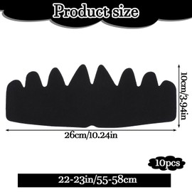 Ymapinc 10Pcs Hat Sweat Liner Protector Baseball Caps Inserts Shapers, Flexible Washable Reusable Felt Hat Liner Cap Fitter Inserts Sweat Protection