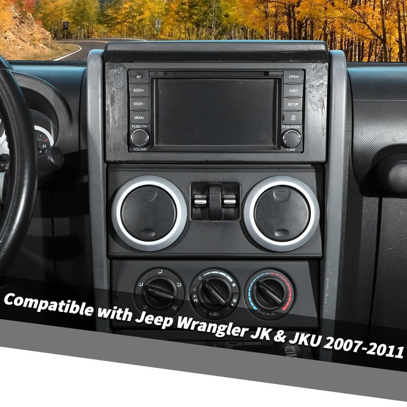 Jimen 4PCS Center Console Window Switch Button Trim Cover Compatible