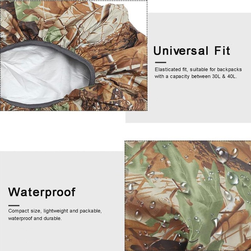 RALSPEC Camouflage Waterproof Cover for Rucksack for 30L to 40L