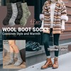 MOSEY KOSY 4 Pairs Merino Wool Walking Hiking Boot Socks