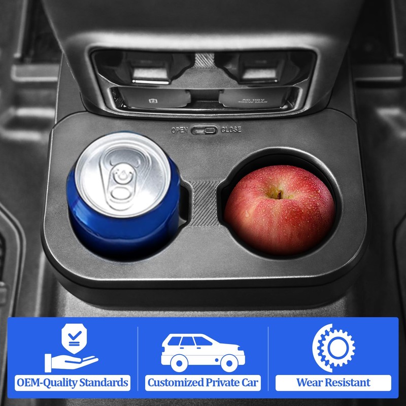 qbvk Removable Rear Cup Holder for Ford Bronco 2021 2022
