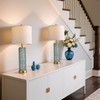 Oneach 27.75” Table Lamps Set of 2, Blue Modern Bedside