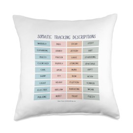 Sensation Description Somatic Tracking Aid, PRT Throw Pillow