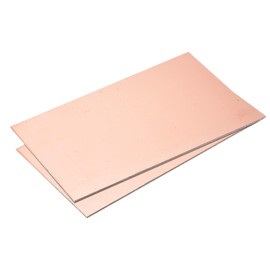 sourcing map Pack of 2 PCB Copper Plated Circuit Boards Laminate 150 mm x 100 mm x 2 mm FR4 Glass Fibre Single Sided for Circuit Projects