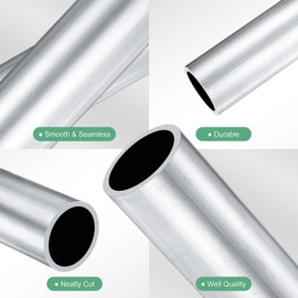 M METERXITY 1-Pack 100mm 6063 Aluminum Round Tube, 32mm ID 38mm OD Seamless Aluminum Tubing for Construction/Machining/DIY Crafting, Metal Straight Pipe [1.26"x1.5"x4"]