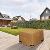 NEXCOVER Square Fire Pit Cover - Waterproof 600D Heavy Duty