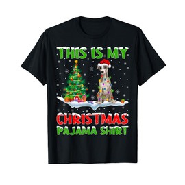 Whippet Dog Xmas Tree Lights This Is My Christmas Pajama T-Shirt