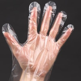 400 Count Disposable Poly Plastic Gloves for Cooking, Food Prep and Food Service, Cleaning Gloves Household Food Safe, One Size Fits Most Latex-Free Powder-Free Clear Plastic Gloves for House Clean.