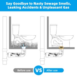 Hibbent 2 Pack Toilet Wax Ring, Thick Toilet Bowl Wax Ring Gasket for Toilet Bowl, Polyethylene Flange- Gas, Odor and Watertight Seal, Fits 3-inch and 4-inch Waste Line