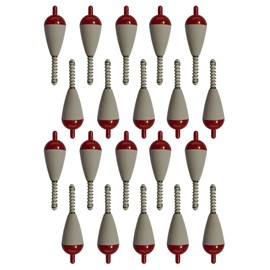 20 Pcs Fishing Floats Bobbers, Spring Bobbers 3g Plastic Floats for Crappie Pike Perch Carp Bass, Fishing Accessories [Red]