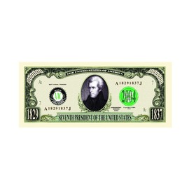 American Art Classics Andrew Jackson Million Dollar Bill in Banknote Protector