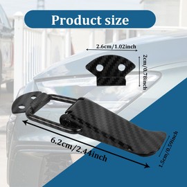 WINUERK 2PCS Car Bumper Clips, Auto Bumper Security Hook Lock Clip Hasp, Quick Release Front Rear Bumper Trunk Fastener Kit, Universal Car Modification Trunk Buckle Accessories for Most Vehicles