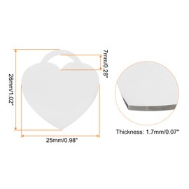 MECCANIXITY Metal Blank Tags Stamping, 1"x1" Silver Stainless Steel Blank Dog Tags DIY Engraving Blank Tags for Pet Dog ID Tags, Pendant Decoration, Craft Tags, Pack of 5