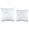Cedar Key FL Map (2015) Throw Pillow