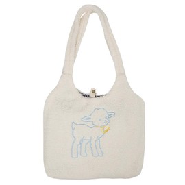 Jackallo Reusable Shopping Bags Girls Lamb Type Large Capacity Cloth Shoulder Bag Canvas Bag Shopping Tote Bag