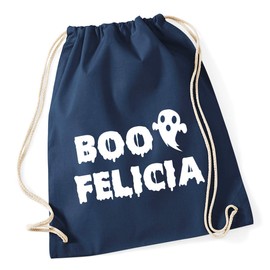 Hippowarehouse Boo Felicia Drawstring Cotton School Gym Bag 37cm x 46cm, 12 litres