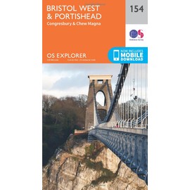 Bristol West & Portishead Map | Congresbury & Chew Magna | Ordnance Survey | OS Explorer Map 154 | England | Walks | Hiking | Maps | Adventure