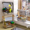 Sponge Holder Sink with Drip Tray and Hook, Multifunctional Sink