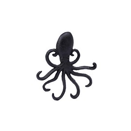 CGB Giftware | Octopus Coat, Bag, Key Hanging Hook | Cast Iron Wall Mounted Hook | GB05303